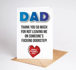 Tarjeta divertida del día del padre tarjeta grosera papá padre padrastro BC859 - Imagen 1 de 3