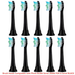 10Pack Brush Heads Compatible with Phniti BL006 Serial /El006 FOR A Serial BLACK - Picture 1 of 1