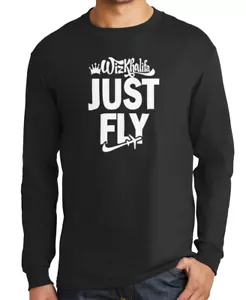 Camiseta de algodón Wiz Khalifa Just Fly manga larga Hip Hop Rap Legend S-3XL - Imagen 1 de 12