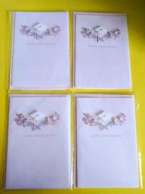 4X Hallmark SIGNATURE Success and Happiness Graduation Card for Her - lot of 4 - Image 1 of 4