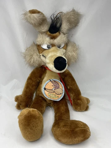 Vintage 1971 Warner Bros WILE E COYOTE 19”  Plush By Mighty Star With Tags VTG Cover
