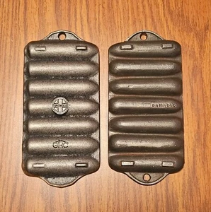 Pair of Griswold, Griswold GHC Tea Cornbread Pans - WAGNER WARE MFG. SIDNEY OHIO - Picture 1 of 2