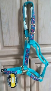 Weaver Bubbles Patterned Non Adj. Halter Turquoise Large Horse-Year Draft  - Picture 1 of 2