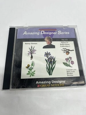 AMAZING DESIGNER SERIES NANCY ZIEMAN EMBROIDERY CARD NATURE'S REFLECTIONS #1 - Image 1 of 3