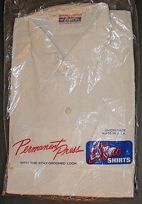 NUEVA CAMISA DE TRABAJO ELBECO BLANCA PARA HOMBRES 15,5 L/S UNIFORME EE. UU. VINTAGE STOCK MUERTO ROCKABI Foto 1 de 4