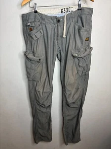 G Star Raw Trousers Mens Grey Laundry New Rovic Tapered Cargo W31 L34 5517 - Picture 1 of 10