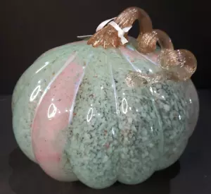 Calabaza de vidrio Mikasa Home Accents como nueva y rosa - Imagen 1 de 4