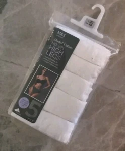 M&S High Leg Knickers - NO VPL - COTTON MODAL - 5 PACK - Size 20 - Picture 1 of 4