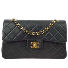 Chanel Black Lambskin Small Classic Double Flap Shoulder Bag KK90511