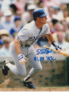 STEVE SAX LOS ANGELES DODGERS 81, 88 WS CHAMPS ACTION SIGNED 8x10 - Picture 1 of 1