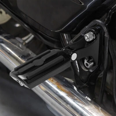 Black Foot Pegs Brackets Pair Mini For Harley Electra Glide Ultra Limited FLHTK - Image 1 of 4