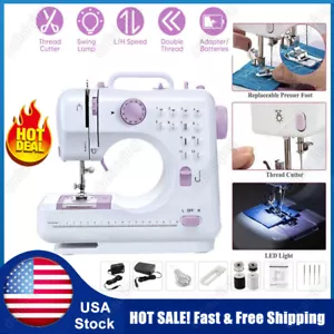 Electric Sewing Machine Portable Crafting Mending Machine 12 Built-In Stitches - Picture 1 of 14
