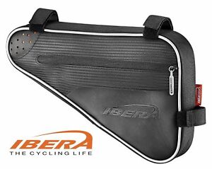 Bike Triangle Bag Bicycle Frame Pouch Carbon Look Reflective Trim FB2 Medium
