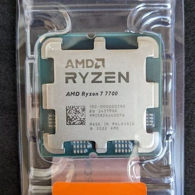 (New) AMD Ryzen 7 7700 Processor R7 7700 CPU 8-Core 3.8 GHz AM5 Processor - Image 1 of 3