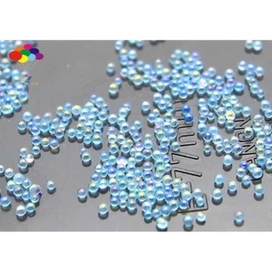 New 100000 pcs Glass Lake blue AB Micro Beads small No Hole 0.6-0.8mm Nail Art - Picture 1 of 5