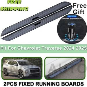 Fit For Chevrolet Traverse 2024 2025 Fixed Running Boards Side Steps+CAR CHARGER - Picture 1 of 15