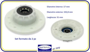 SET 2 MOZZO DISCO CUSCINETTO LAVATRICE CARICA ALTO CANDY HOOVER ZEROWATT - Imagen 1 de 1