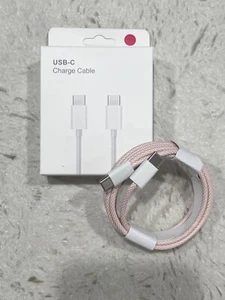 Original USB-C Fast Charger For iPhone 15 16 Pro Max XS Type C Cable Pink 6 Ft - Picture 1 of 7