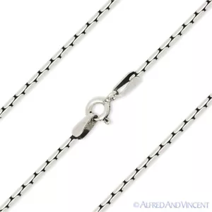 Collana maglia cardano Boston catena Bali rotonda 1,3 mm argento sterling 925 ossidato - Foto 1 di 2