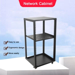 20U Open Frame Rack serwerowy, 19-calowy wolnostojący stojak IT z obrotowymi rolkami - Zdjęcie 1 z 11