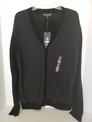 CÁRDIGAN HART SCHAFFNER MARX MEZCLA LANA L/S SUÉTER NEGRO TALLA GRANDE NUEVO CON ETIQUETAS $99 Foto 1 de 4