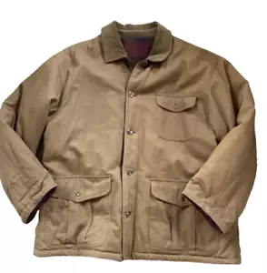 Land’s End Reversible Wool Hunting Chore Barn Jacket Mens Womens XL Red Plaid - Picture 1 of 12