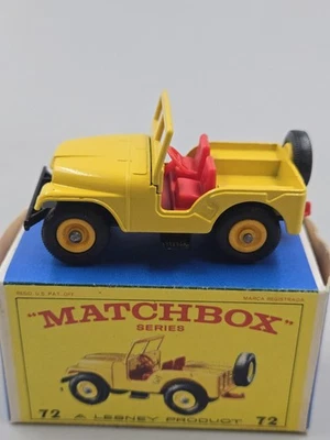 Vintage Matchbox Lesney #72 Yellow Jeep With Original E4 Box In Nm Condition - Image 1 of 4