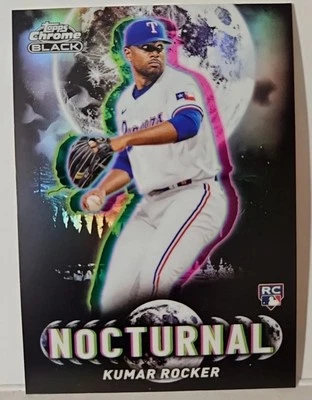 2025 Topps Chrome Black Kumar Rocker RC NOCTURNAL.  SSP, Case Hit! - Image 1 of 2