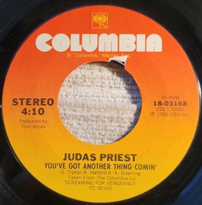Judas Priest "You Got Another Thing Coming / Diamonds and Rust" VG+ Foto 1 de 3