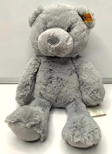 Oso de peluche Steiff Soft Cuddly Friends Bearzy, gris 11" etiquetado - Imagen 1 de 7