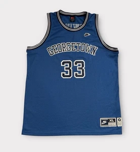 Camiseta deportiva vintage Nike Georgetown Hoyas Patrick Ewing #33 para hombre XL azul baloncesto - Imagen 1 de 10