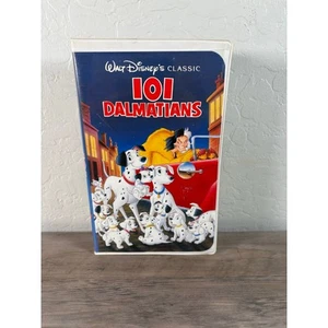 Walt Disney's Clamshell Case VHS Home Video 101 Dalmatians Black Diamond Classic - Imagen 1 de 5