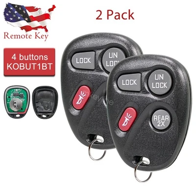 2 适用于 1998 1999 年 2000 2001 年雪佛兰 Blazer 无钥匙进入遥控钥匙链 KOBUT1BT — 第 1/4 张图片