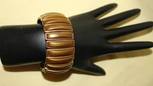 Brazalete retro de eslabones expandibles de arpegio años 60 imitación ámbar - Imagen 1 de 4