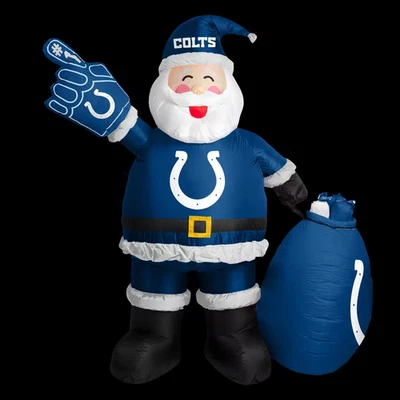 7 Ft. Indianapolis Colts Santa Clause Yard Inflatable - Image 1 of 4