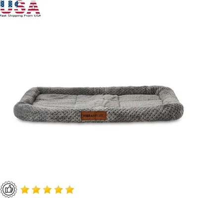 Acogedora alfombra de jaula para perros acolchada de espuma con soporte reforzado lavable a máquina 30 pulgadas nueva Foto 1 de 4