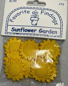 Blumenthal Lansing Buttons Favorite Findings 279 Sunflower Garden  NIP - Picture 1 of 5