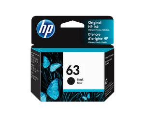 HP 63 Black Original Ink Cartridge, ~170 pages, F6U62AN#140 - Picture 1 of 9