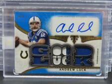 2015 Topps Triple Threads Andrew Luck Sapphire Die Cut Patch Auto #3/3 Colts