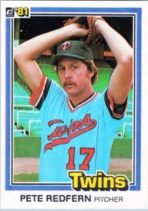 1981 Donruss #548 Pete Redfern Minnesota Twins - Picture 1 of 2