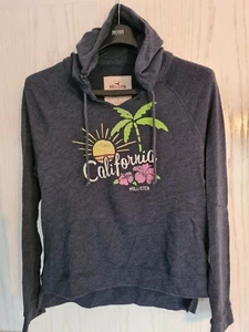 Sudadera HOLLISTER con capucha y estampado talla S, color azul - Imagen 1 de 3