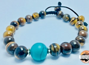 Handmade Stone Beaded Unisex Bracelet. Perfect For Everyday Wear. 10 Piece Pack - Picture 1 of 1