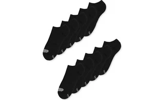 Hanes Women No Show Platinum Socks 10 Pairs Black Shoe Size 5-9 - Picture 1 of 1