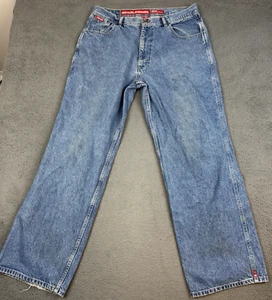 Jeans vintage Ecko Unlimited larghi uomo 38x32 blu denim Union City 5 tasche - Foto 1 di 11