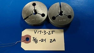 G.A.C.O. 3/8-24 UNF-2A THREAD RING GAGE INSPECTION TOOLING LATHE V17-3-25 - Picture 1 of 2