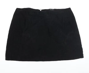New Look Womens Black Cotton Maxi Skirt Size 16 Zip - Picture 1 of 10