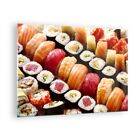 Impression sur Verre 70x50cm Tableaux Image Photo Japon asie sushi poisson
