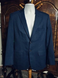 Tom James Royal Classic Blazer Holland & Sherry Navy Super 140s Wool Bespoke 43L - Picture 1 of 7