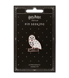 Búsqueda de pines del club de fans de Harry Potter - Glitter Hedwig Enamel Pin - Nuevo - Imagen 1 de 3