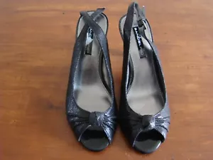 Zapatos de mujer Bandolino Allmylove 6 M tacones negros sandalias - Imagen 1 de 9